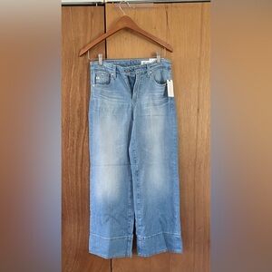 AG Los Angeles Light Blue Wide-Leg Jeans